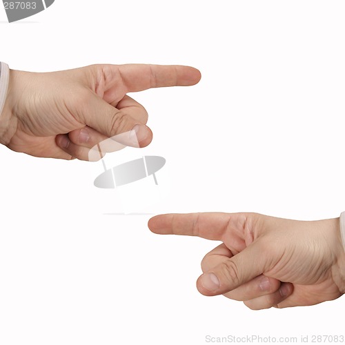 Image of pointing hands
