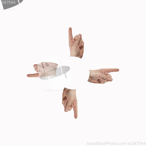 Image of pointing hands