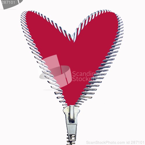 Image of zipped heart
