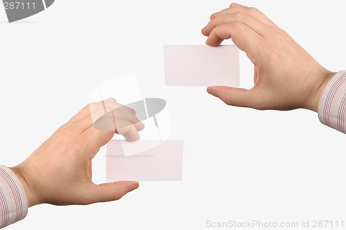 Image of card in hands