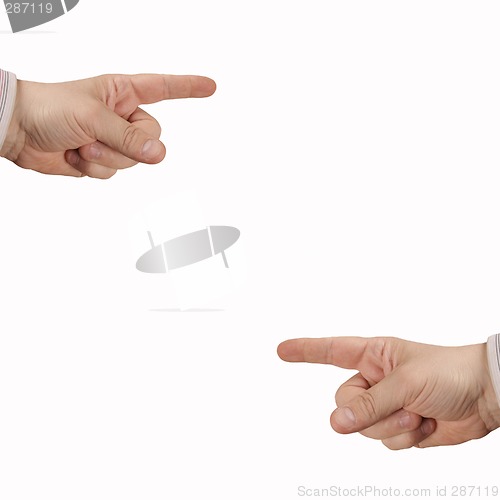 Image of pointing hands