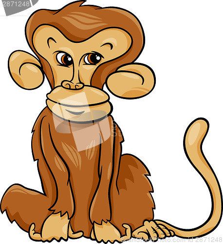 Image of cute monkey cartoon illustration