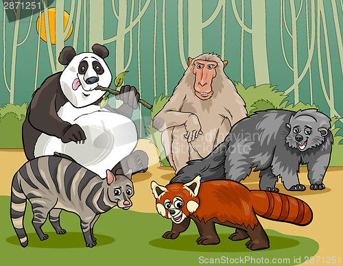 Image of mammals animals cartoon illustration