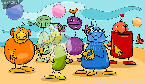 Image of cartoon fantasy characters group