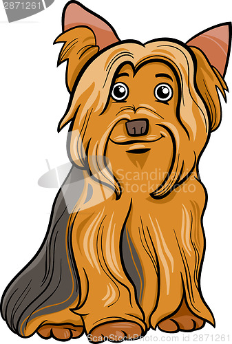 Image of yorkshire terrier dog cartoon illustration