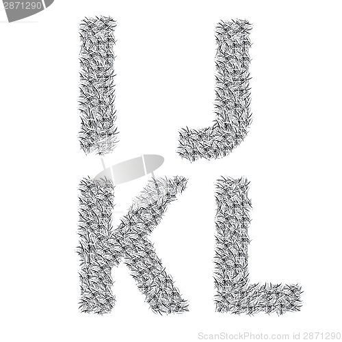 Image of gray letters