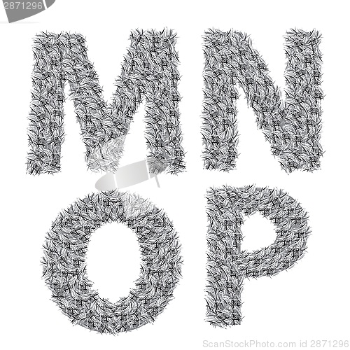 Image of gray letters