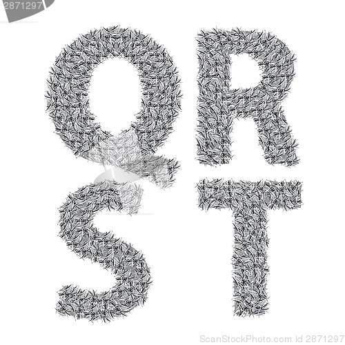 Image of gray letters