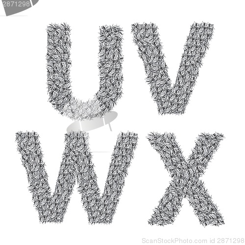 Image of gray letters