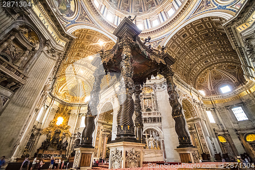 Image of Interior of St. Peter's Basilica, Vatican, Rome, Italy.