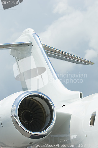 Image of Tail plane of corporate jet