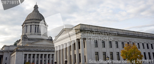 Image of Capitol Legislative Building Stone Column Front Olympia Washingt