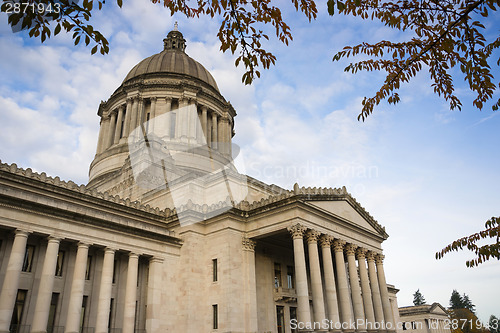 Image of Capitol Legislative Building Stone Column Front Olympia Washingt