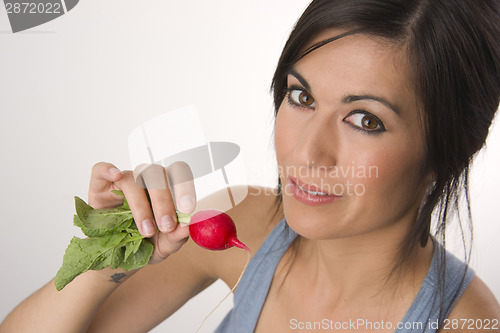 Image of Taste a Radish Lucky Vegatable about to be Eaten