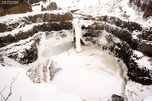 Image of Palouse River Falls Frozen Water Wilderness Waterfall Winter Fre