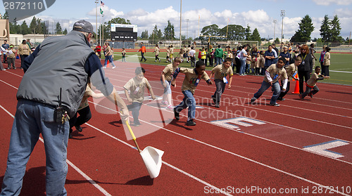 Image of Special Needs Students Run Clover Park School District Track Mee