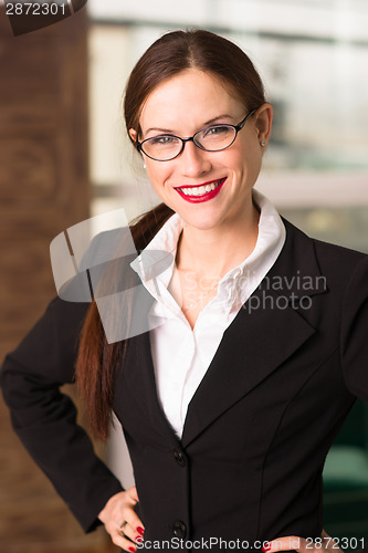 Image of Attractive Brunette Female Business Woman CEO Office Workplace W