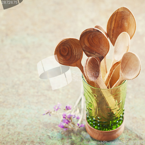 Image of Wooden cooking utensils