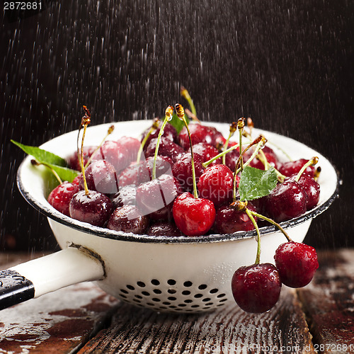 Image of Cherries in colander