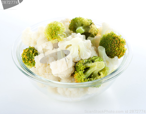 Image of Steamed cauliflower and broccoli