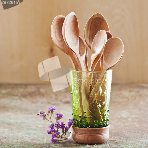 Image of Wooden cooking utensils