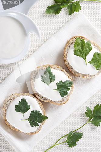 Image of Canape with soft cheese