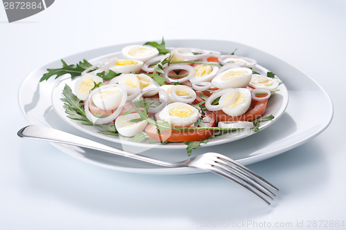 Image of Healthy salad with eggs