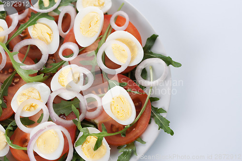 Image of Healthy salad with eggs