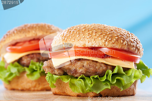 Image of Two cheeseburgers