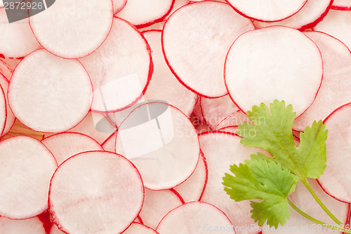 Image of Fresh sliced radish