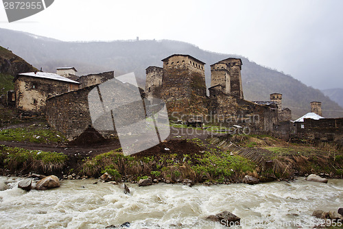 Image of Village Ushguli in Upper Svaneti in Georgia