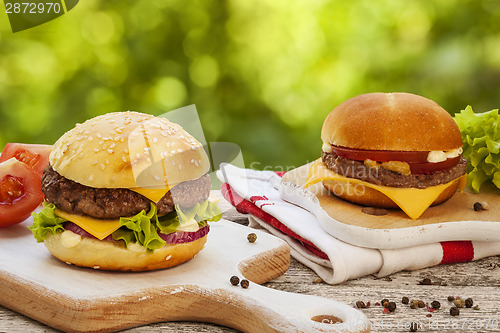 Image of Tasty cheeseburger