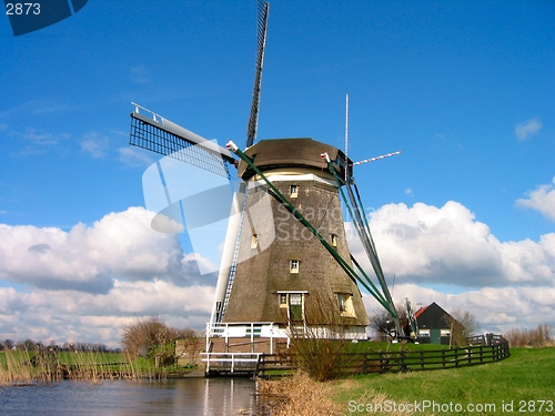 Image of Mill, Dutch landscape
