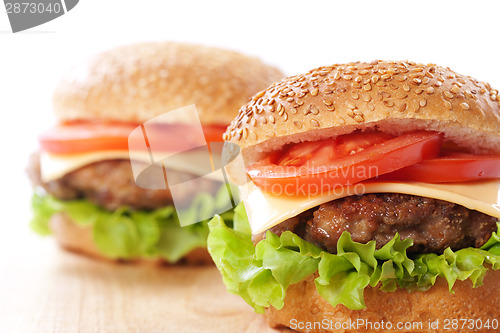Image of Two cheeseburgers