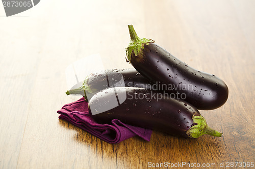 Image of Raw aubergines