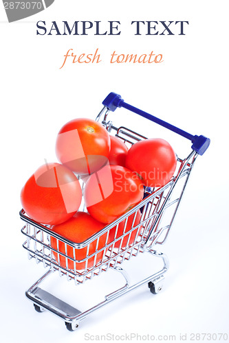 Image of Tomatoes  in a shopping cart 