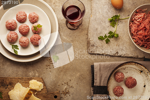 Image of Meatballs cooking