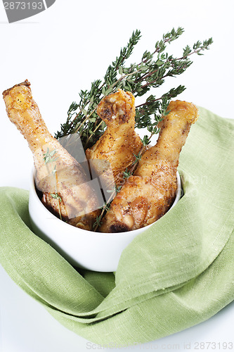 Image of Roasted chicken legs with thyme