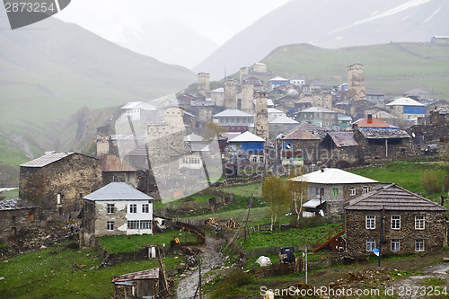 Image of Village Ushguli in Upper Svaneti in Georgia