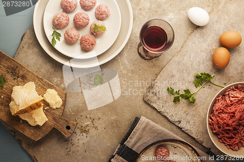 Image of Meatballs cooking