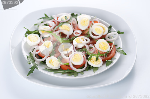 Image of Healthy salad with eggs