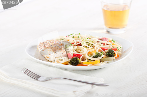 Image of Pasta and chicken breast