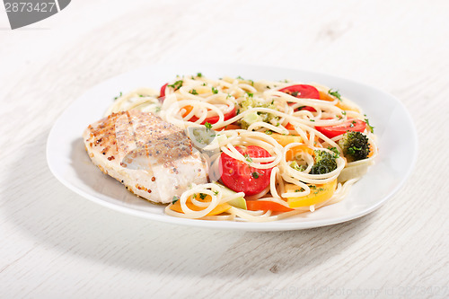 Image of Pasta and chicken breast