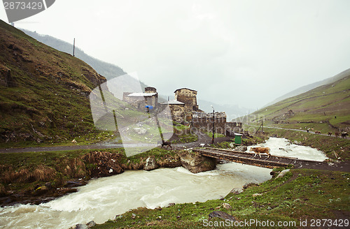 Image of Village Ushguli in Upper Svaneti in Georgia