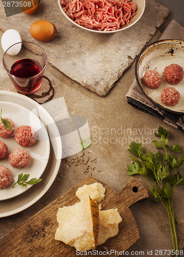 Image of Meatballs cooking