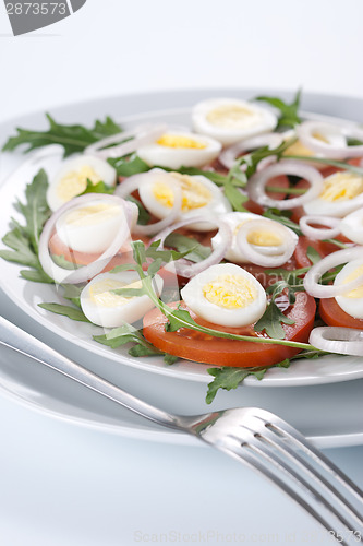 Image of Healthy salad with eggs