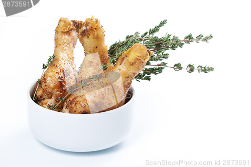 Image of Roasted chicken legs with thyme