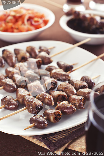 Image of Grilled chicken hearts