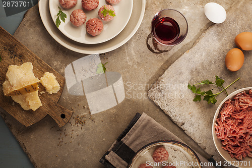 Image of Meatballs cooking