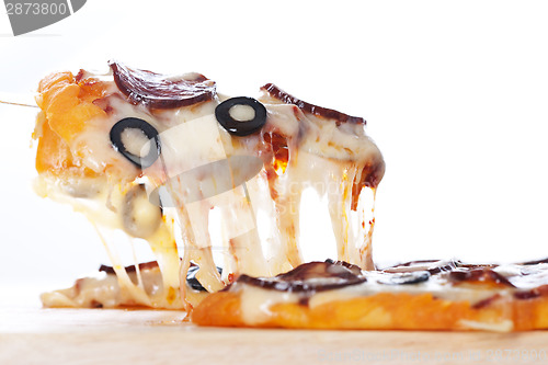 Image of Pizza with melted cheese